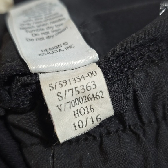 Athleta Mixed Media Patterned Jogger Tech Pants Style 591354 Black S - Picture 4 of 10